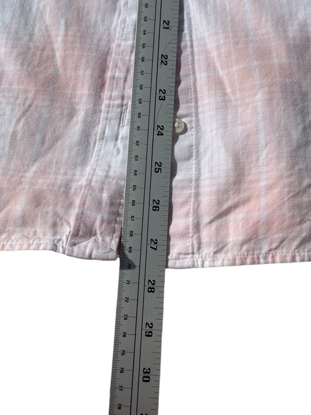 Lauren Ralph Lauren Pink Plaid Button Up Shirt XL Cotton Convertible Roll Tab - Picture 8 of 9